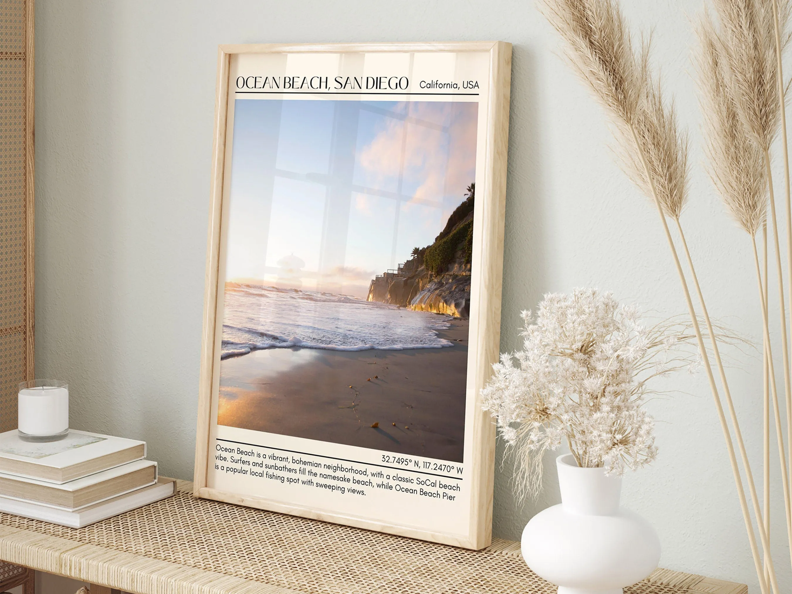 Ocean Beach San Diego Wall Art Canvas, USA