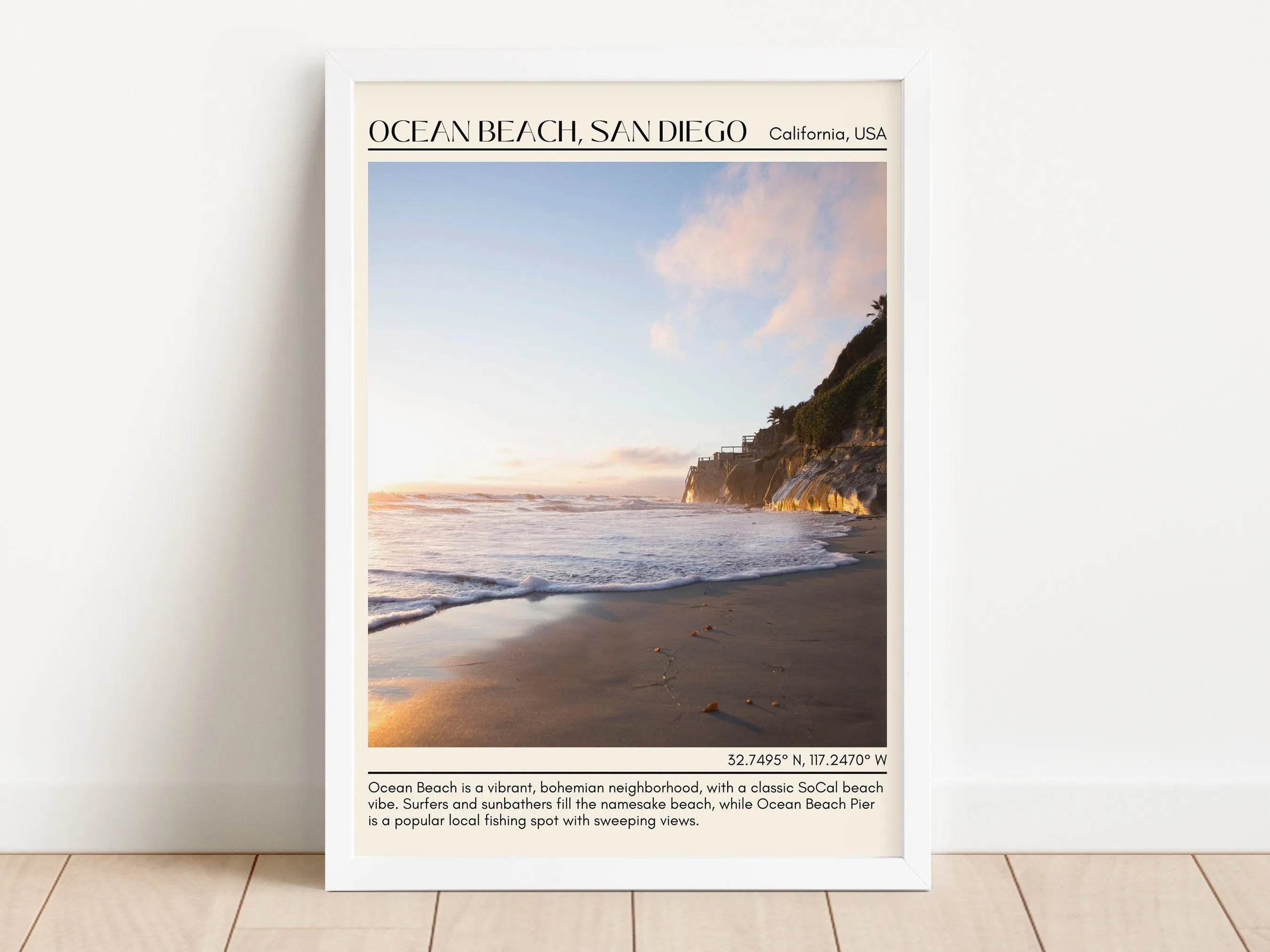 Ocean Beach San Diego Wall Art Canvas, USA