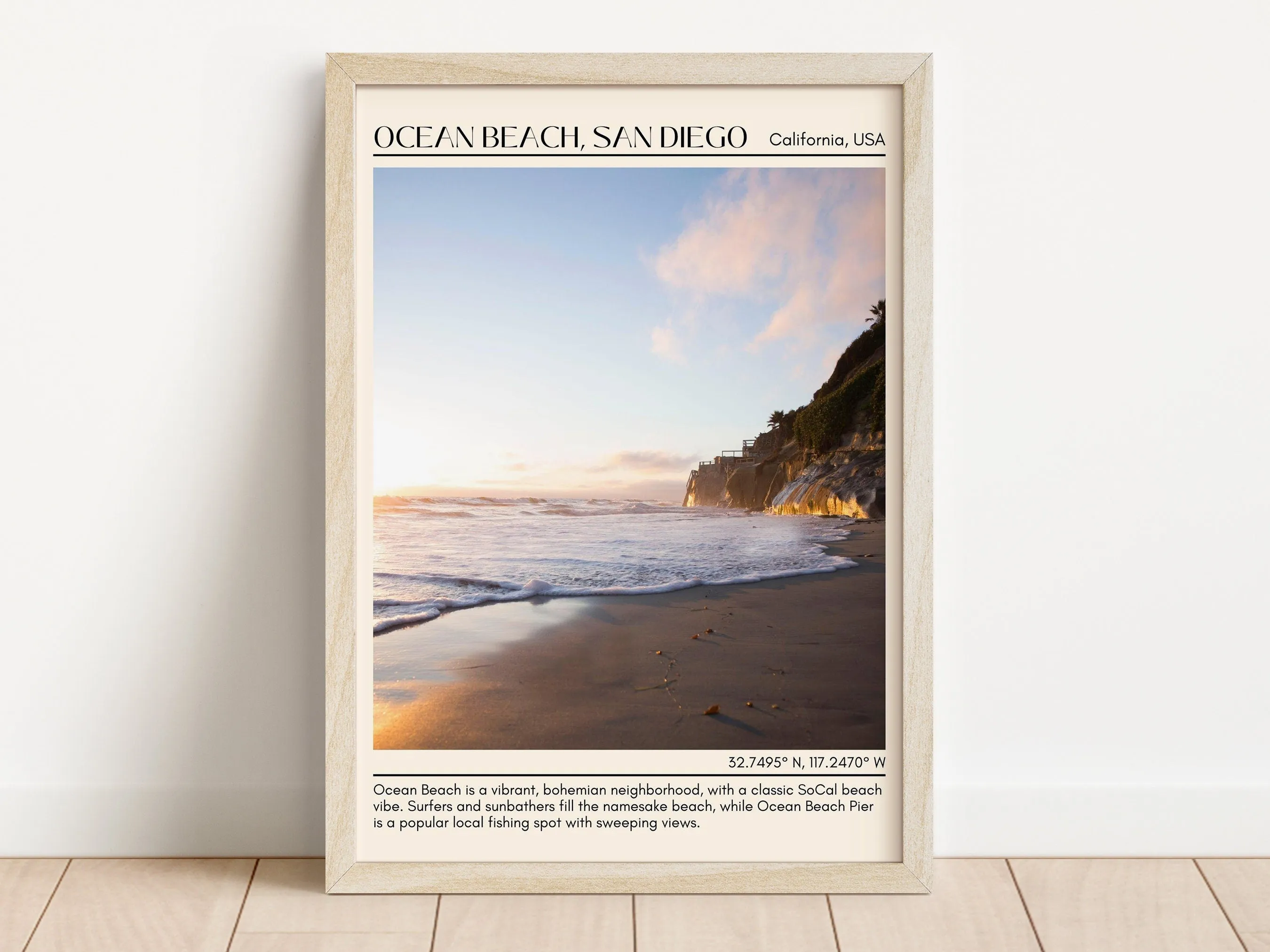 Ocean Beach San Diego Wall Art Canvas, USA