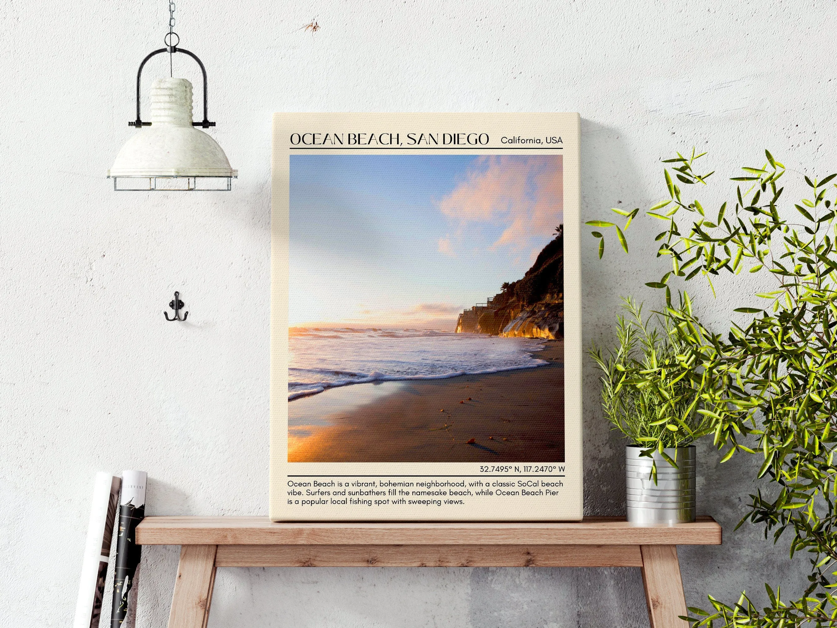 Ocean Beach San Diego Wall Art Canvas, USA