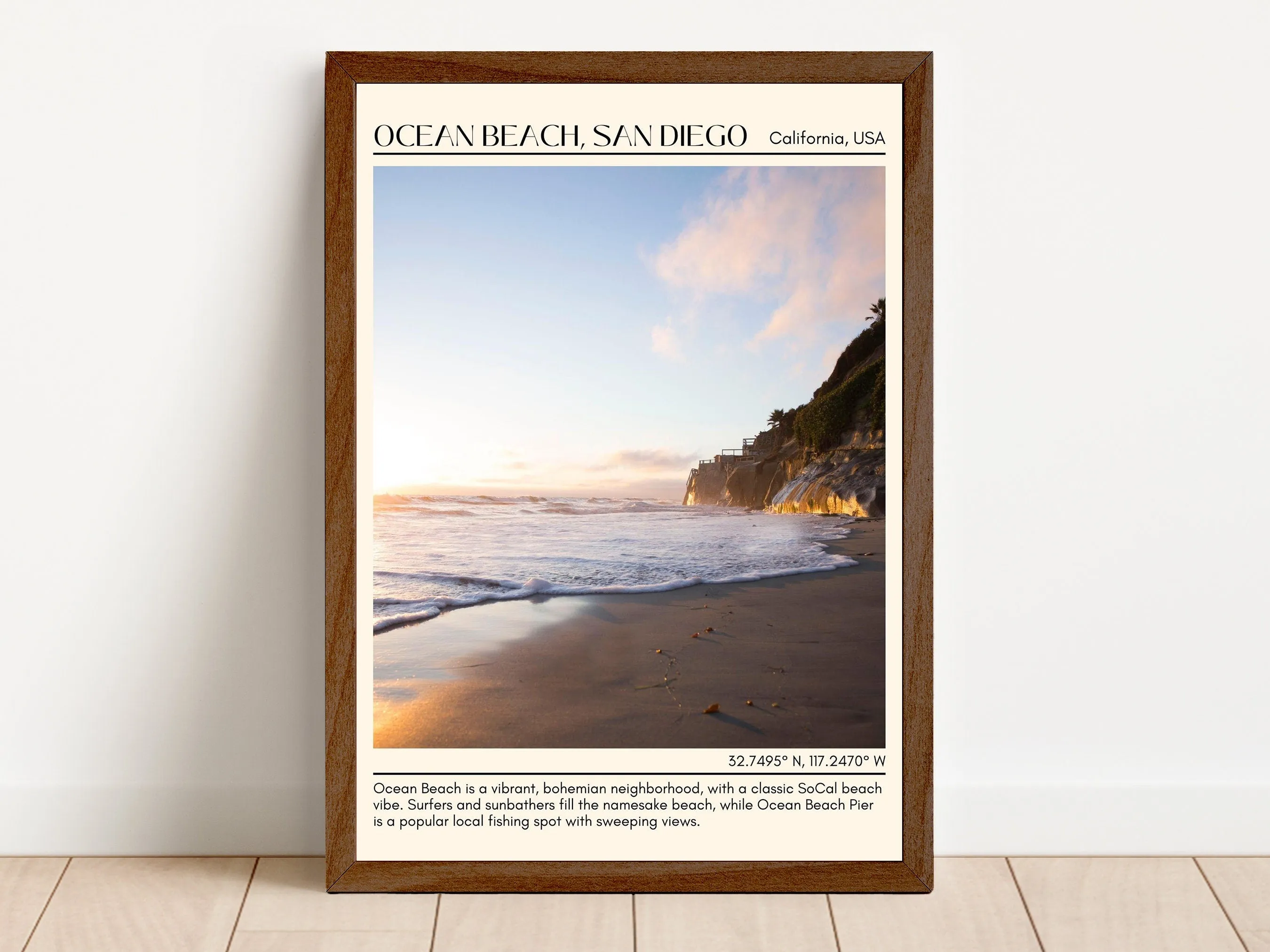 Ocean Beach San Diego Wall Art Canvas, USA