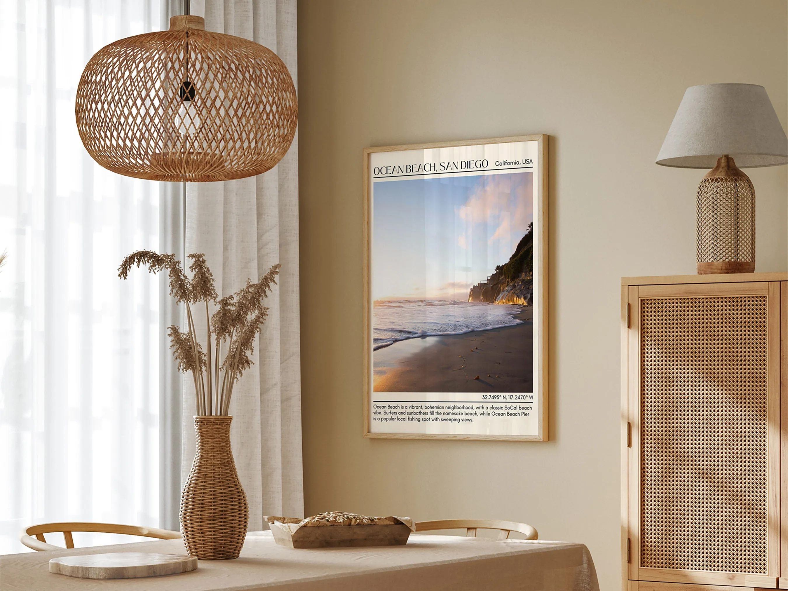 Ocean Beach San Diego Wall Art Canvas, USA