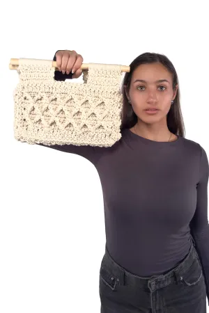 Off-White Emira Wooden Handle Clutch