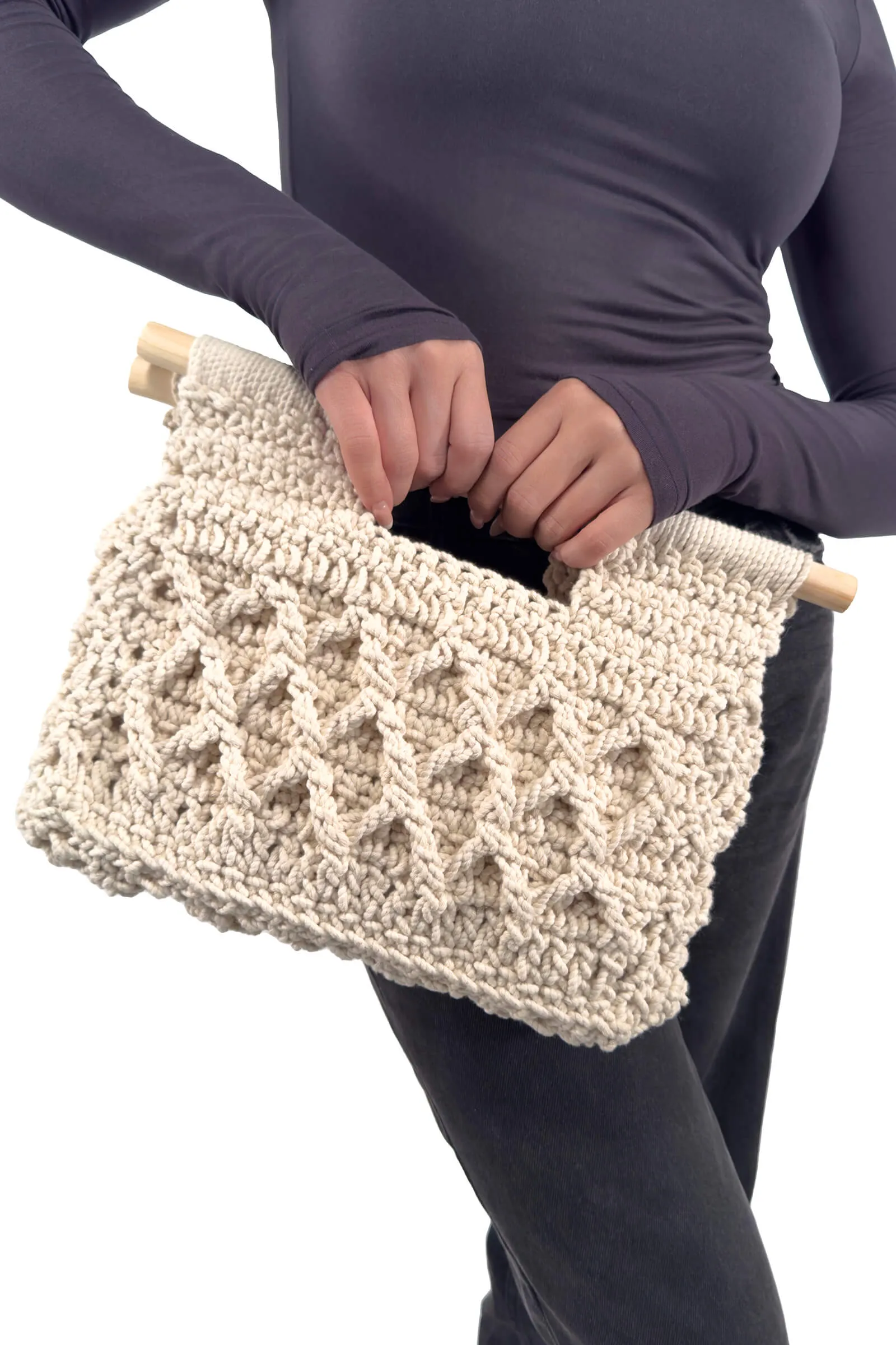 Off-White Emira Wooden Handle Clutch