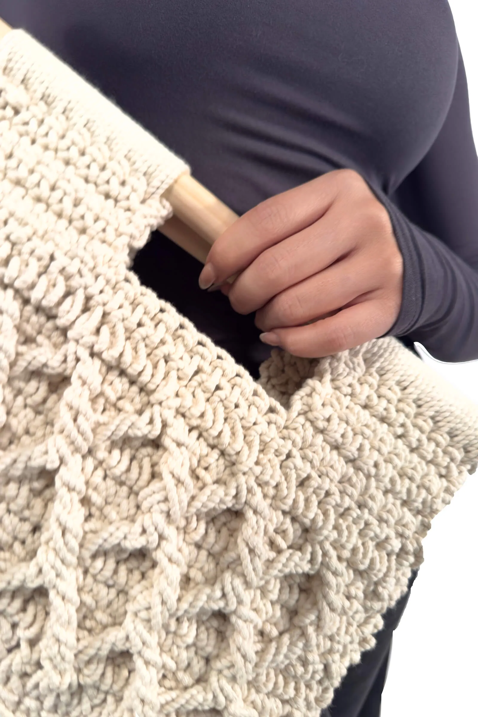 Off-White Emira Wooden Handle Clutch