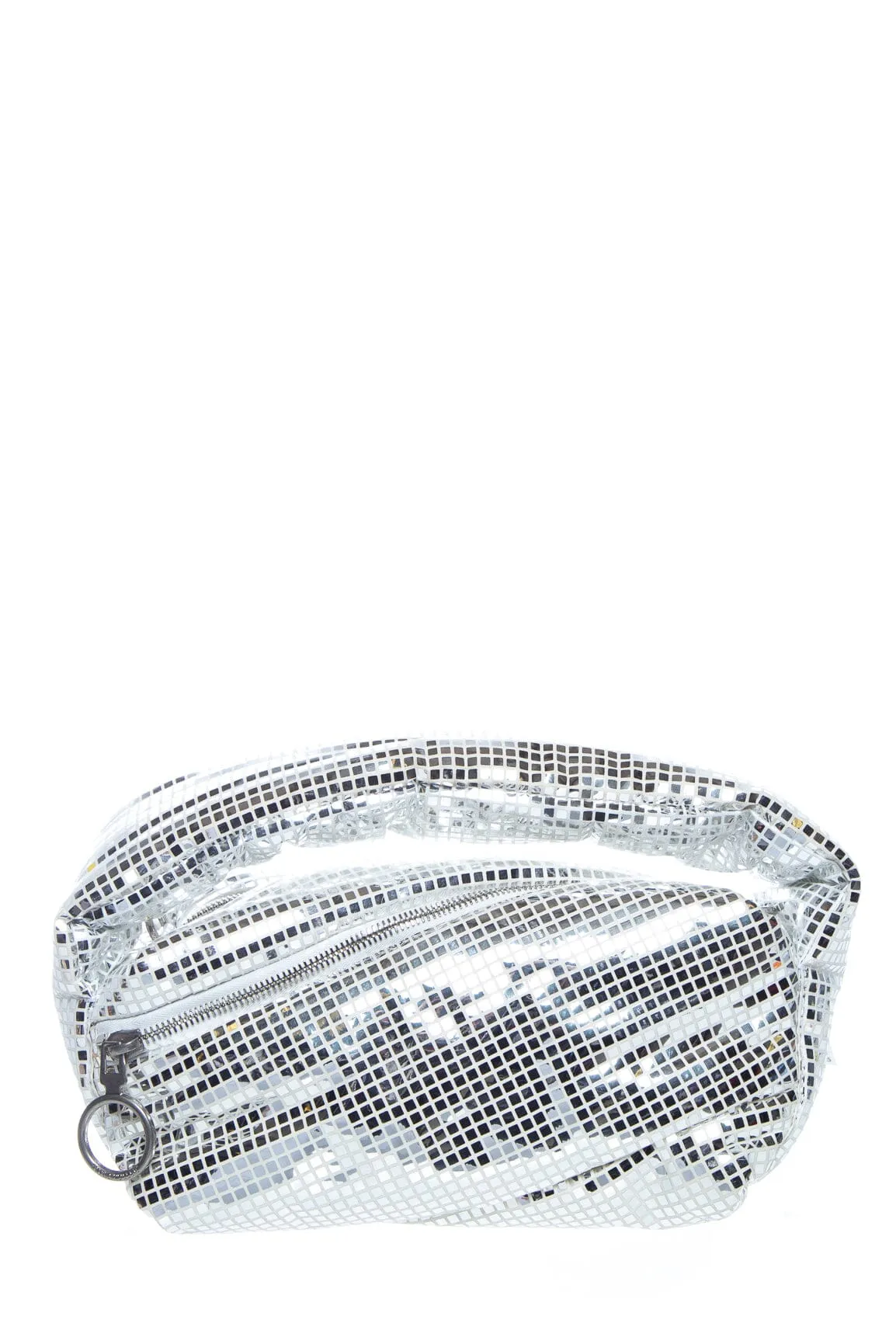 Off White Silver Puffy Disco Pump Handbag
