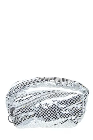 Off White Silver Puffy Disco Pump Handbag