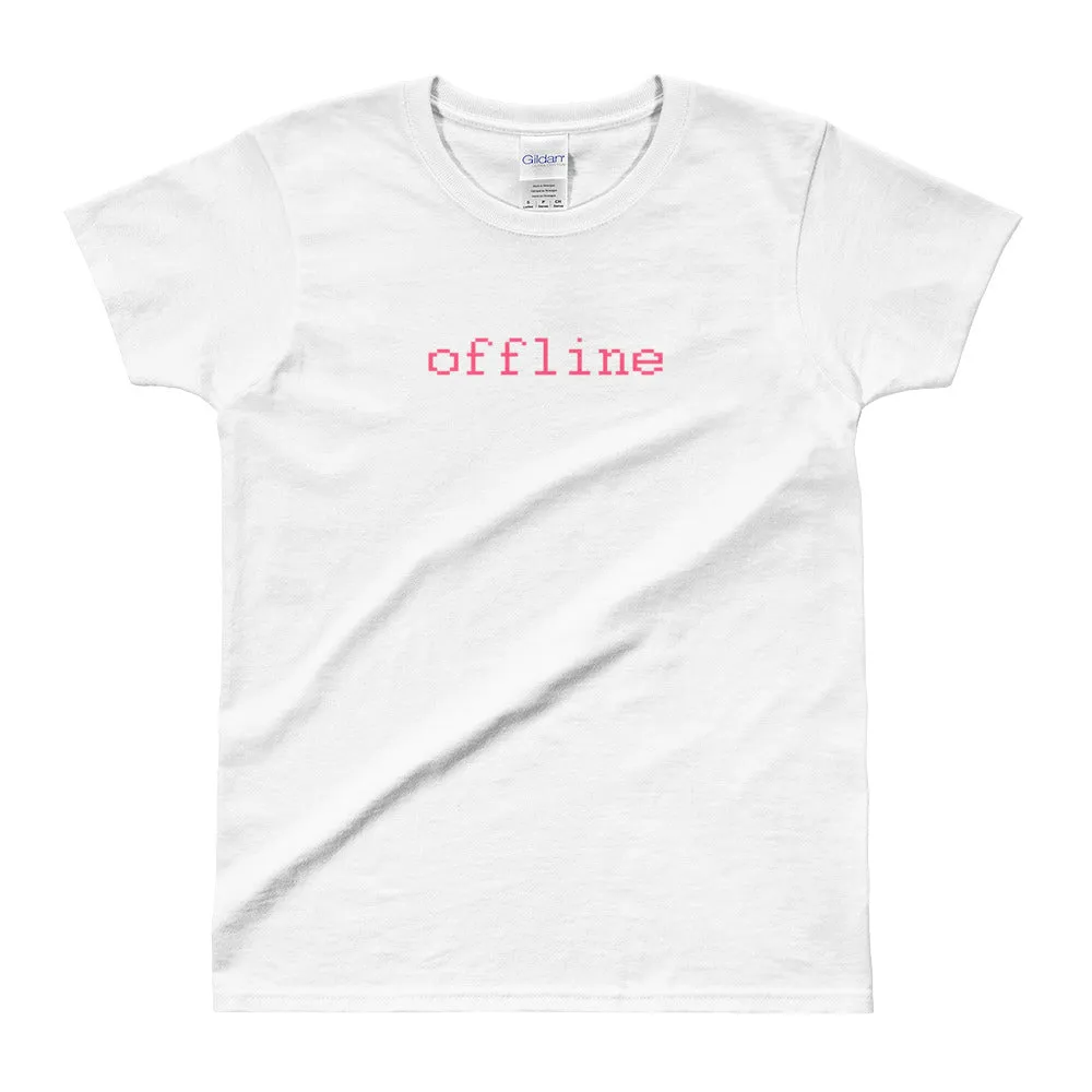Offline T Shirt White Status Offline T Shirt for Women