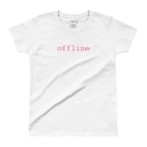 Offline T Shirt White Status Offline T Shirt for Women
