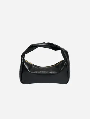 Oleatex Vegan Olive Leather Twist Bag | Night Black
