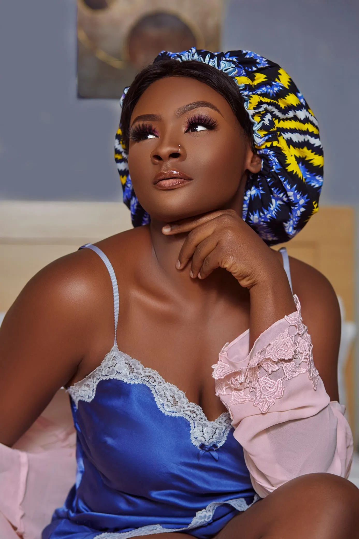 Omotola Satin Lined Hair Bonnet