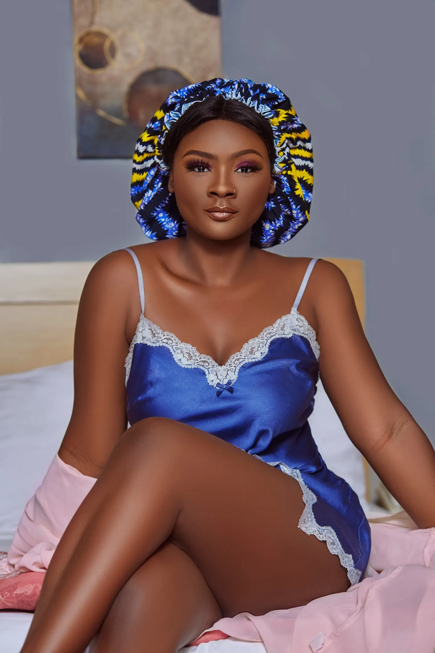 Omotola Satin Lined Hair Bonnet