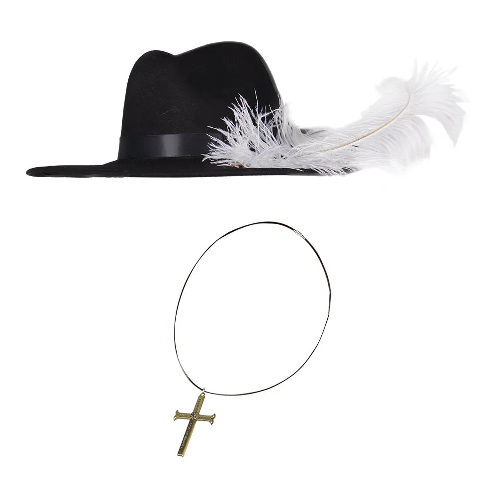 One Piece Eagle Eye Hat Cosplay Hat Cap Necklace Halloween Carnival Costume Accessories