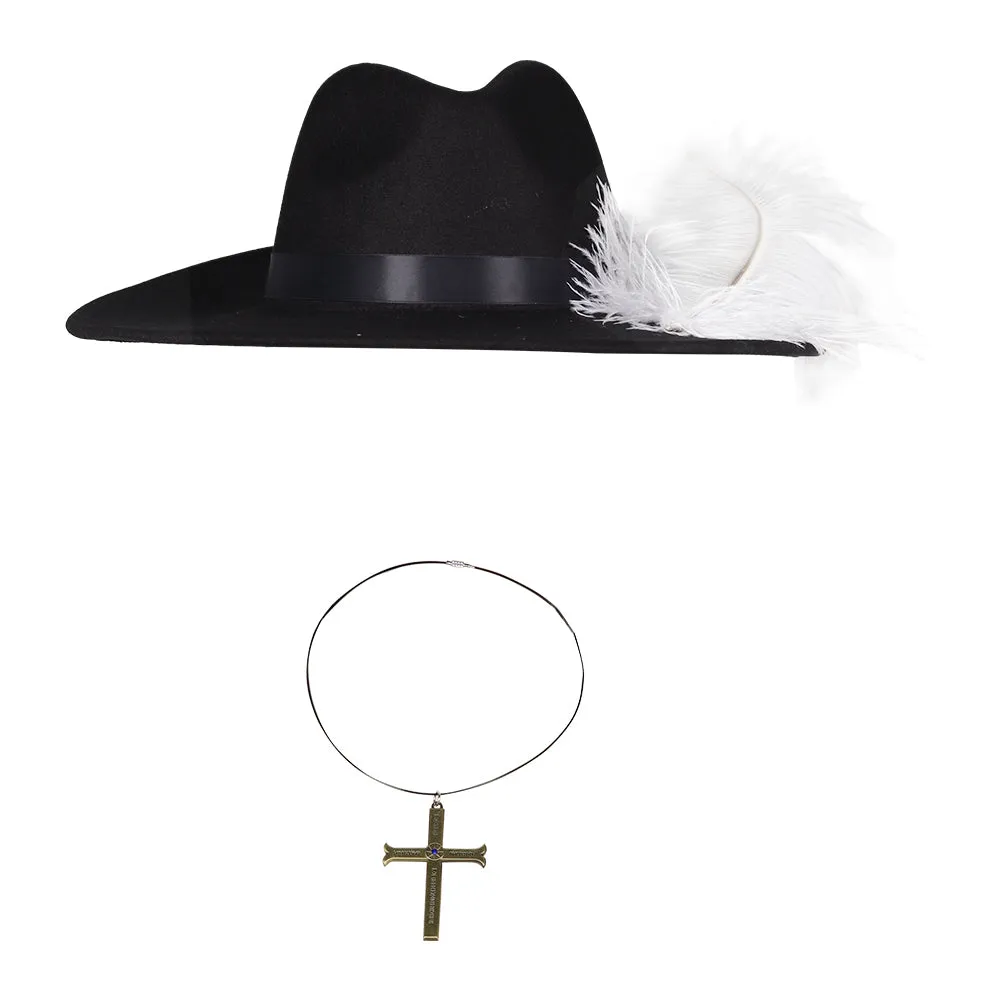One Piece Eagle Eye Hat Cosplay Hat Cap Necklace Halloween Carnival Costume Accessories