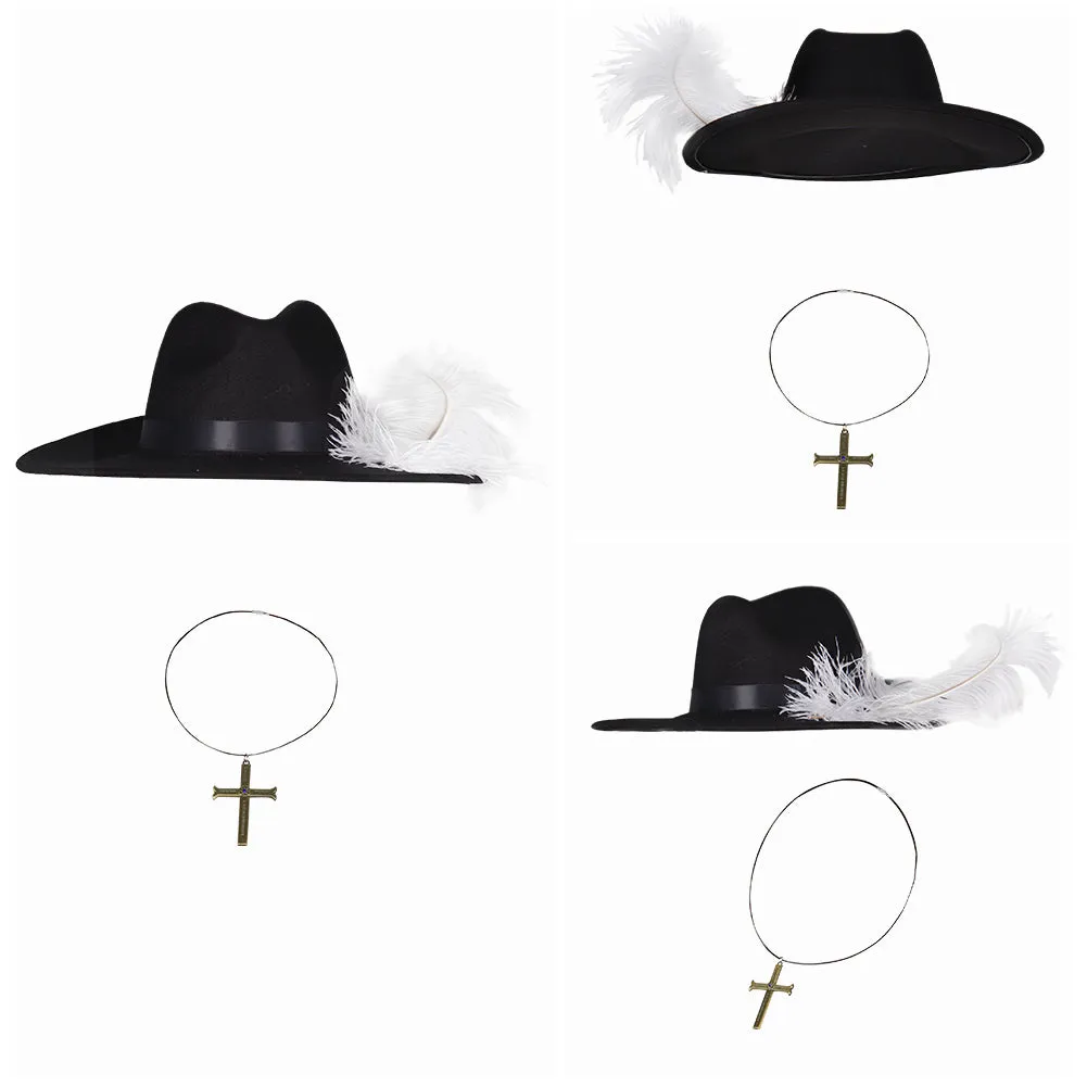 One Piece Eagle Eye Hat Cosplay Hat Cap Necklace Halloween Carnival Costume Accessories