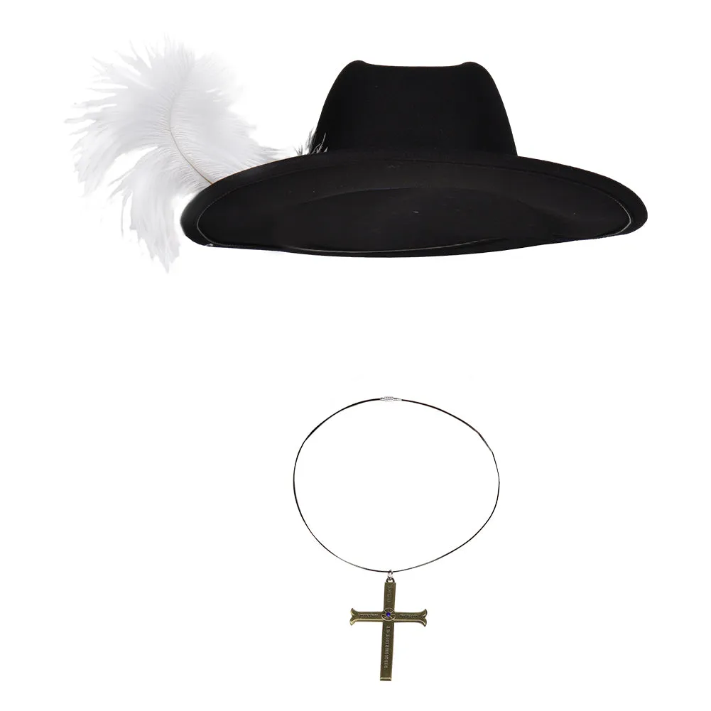 One Piece Eagle Eye Hat Cosplay Hat Cap Necklace Halloween Carnival Costume Accessories