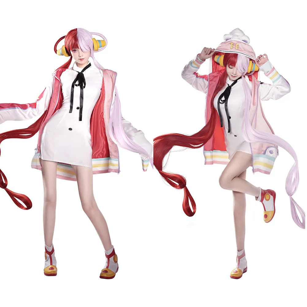 One Piece Film Red Uta Cosplay Costume Dress Coat Outfits Halloween Carnival Suit