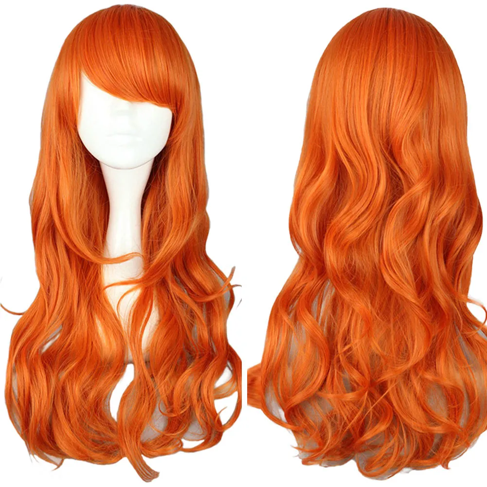 One Piece Nami  After 2 Years Cosplay Orange Wig Heat Resistant Synthetic Hair Accessories Props
