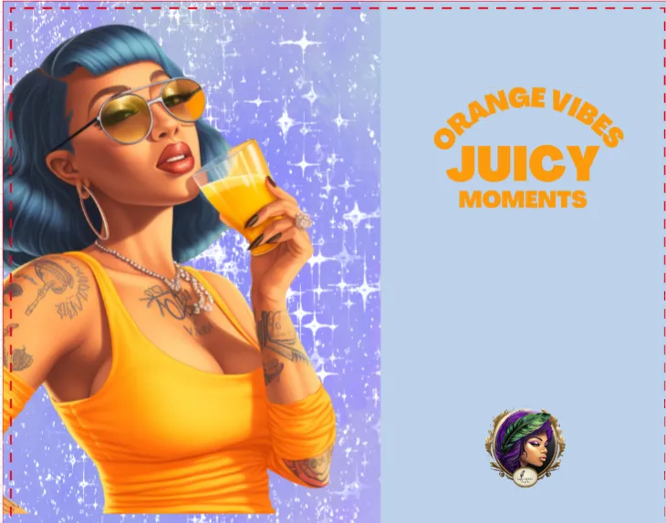 Orange Vibes 40oz Tumbler with Handle
