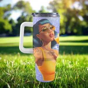 Orange Vibes 40oz Tumbler with Handle