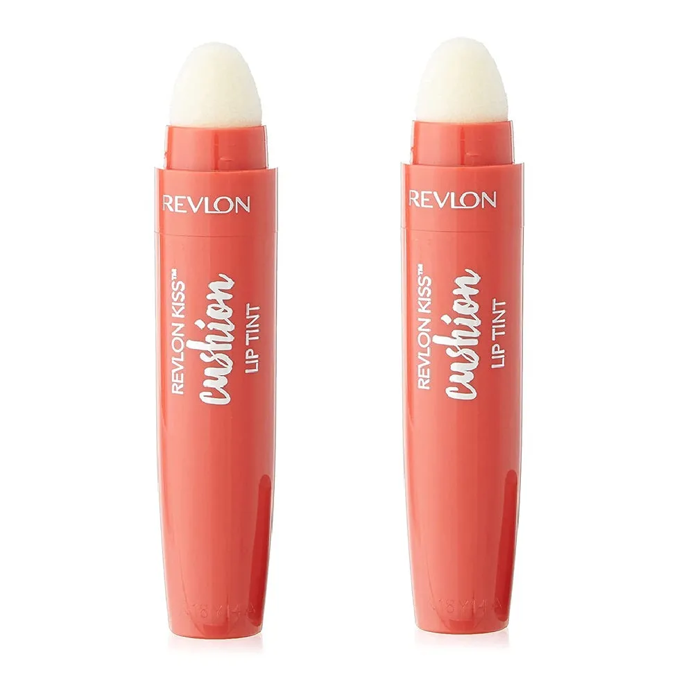 Pack of 2 Revlon Kiss Cushion Lip Tint, High End Coral # 250