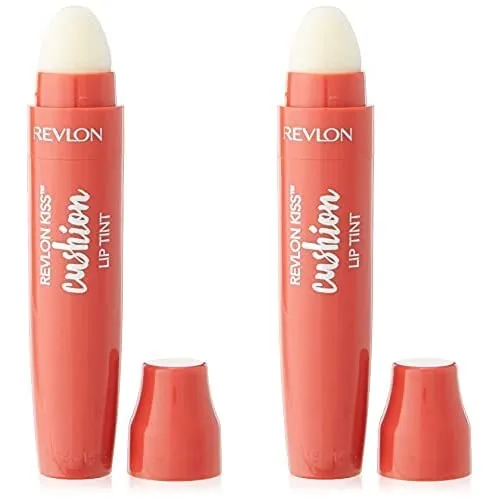 Pack of 2 Revlon Kiss Cushion Lip Tint, High End Coral # 250