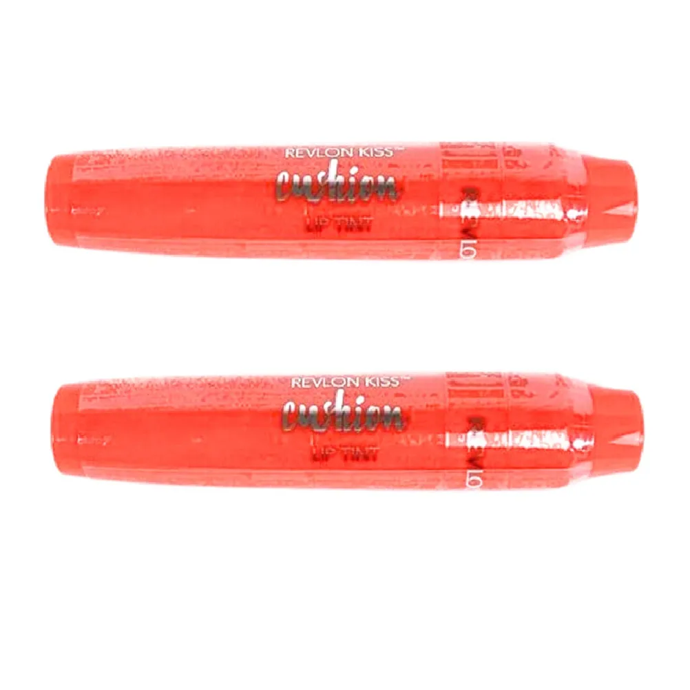 Pack of 2 Revlon Kiss Cushion Lip Tint, High End Coral # 250