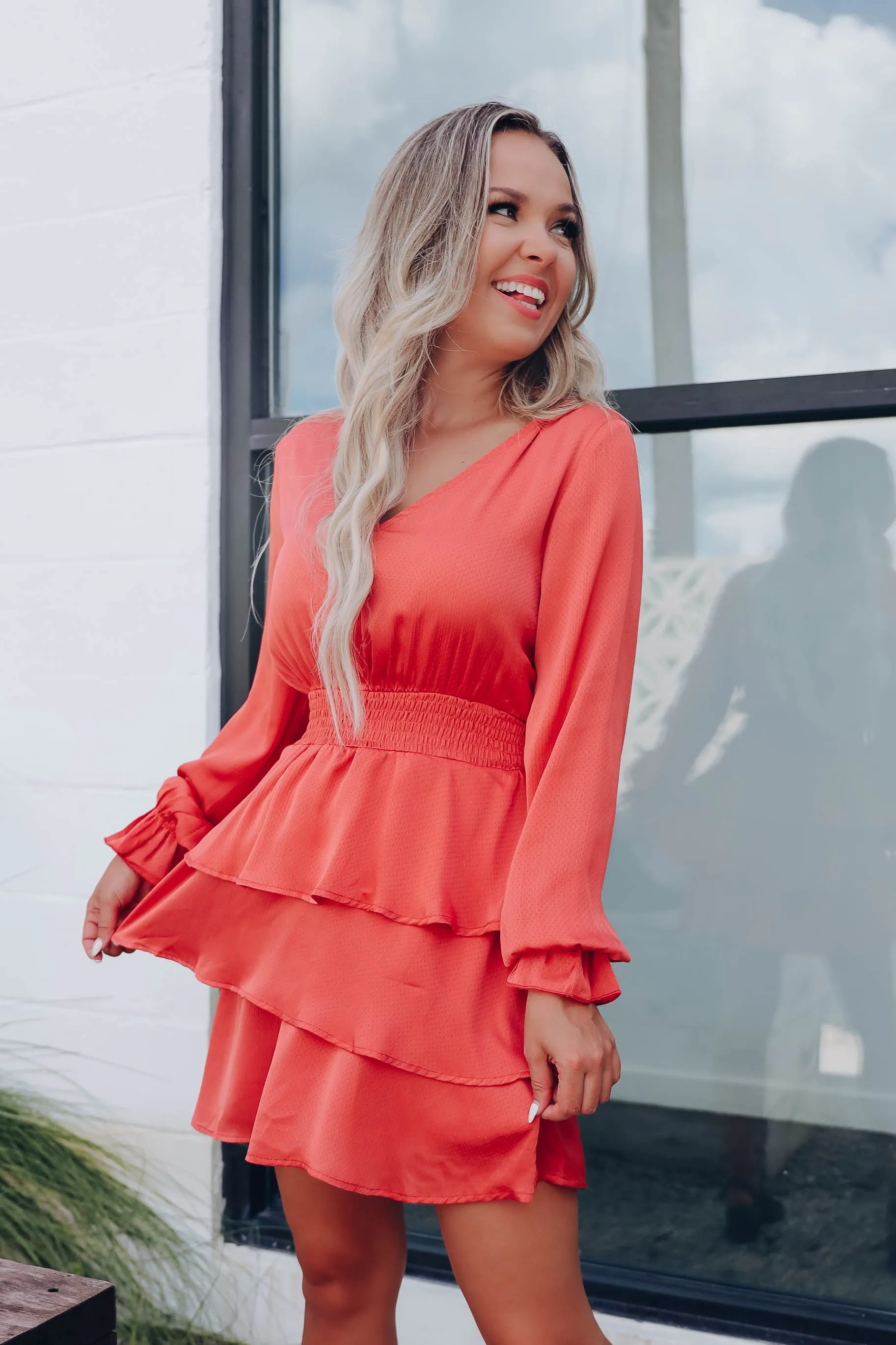 Paget Tiered Textured Dress