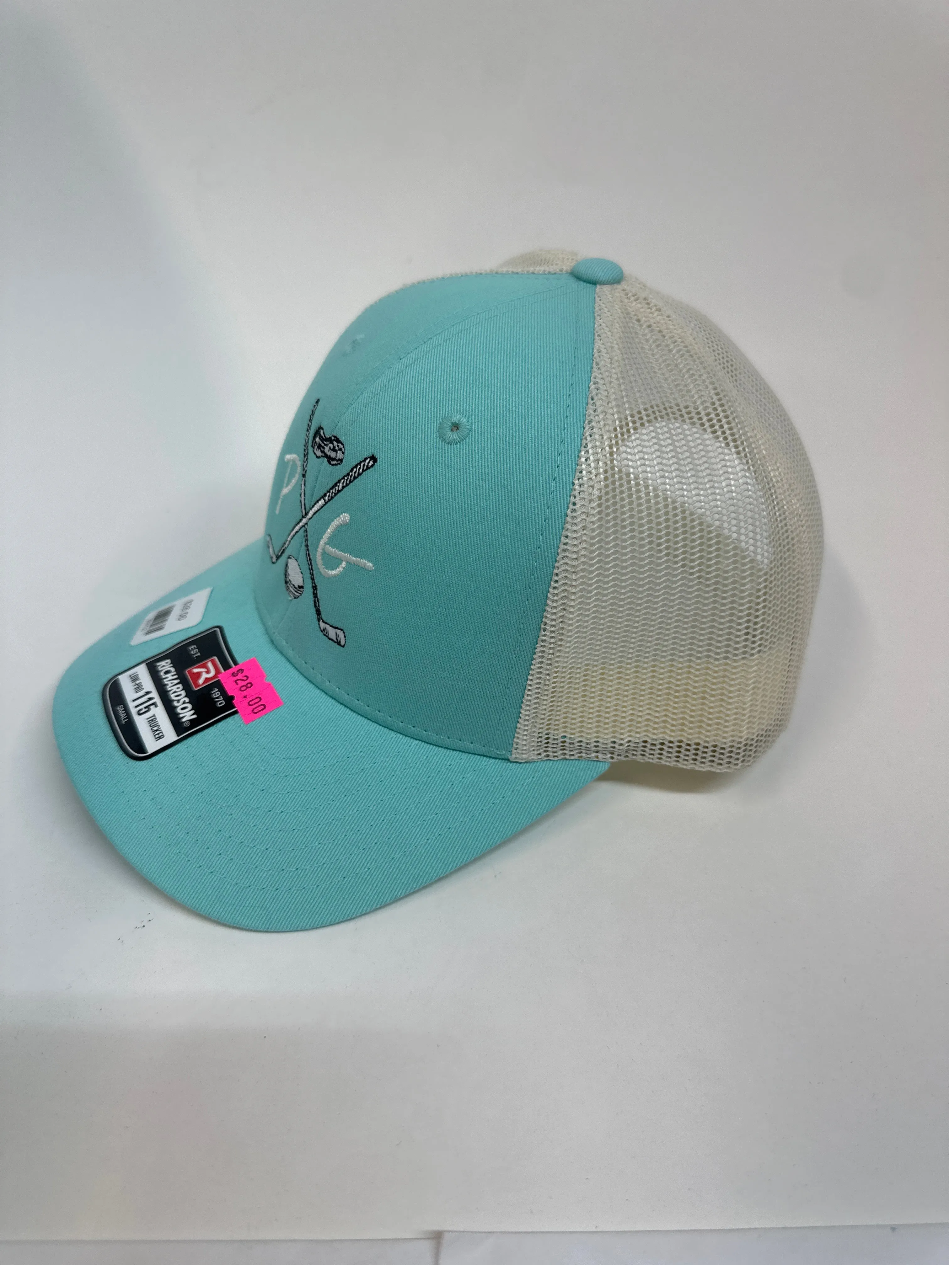 Peanuts and Golf Trucker Golf Hat - Mint/Cream (SM Adjustable)
