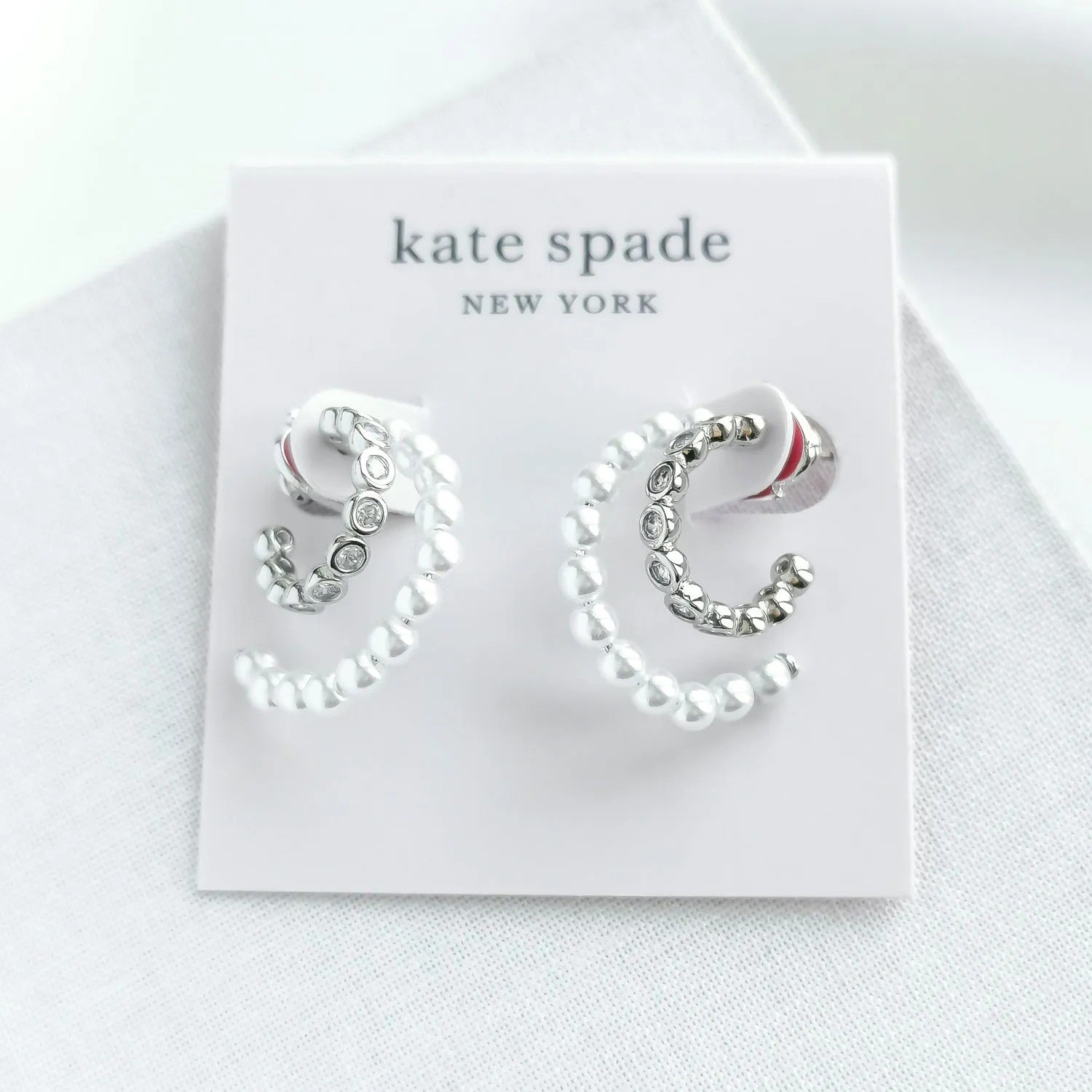 Pearl Caviar Double Huggies Earrings