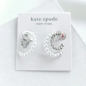 Pearl Caviar Double Huggies Earrings