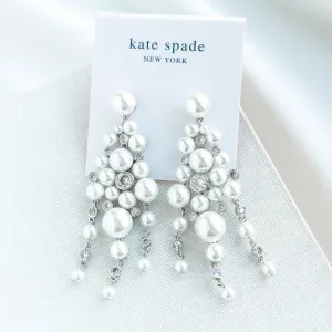 Pearl Caviar Silver Statement Earrings