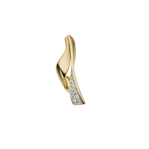 Pendentif motif - Or Jaune et Blanc, Diamants (063504A)