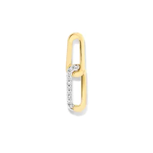 Pendentif motif - Or Jaune et Blanc, Diamants (064040/A)