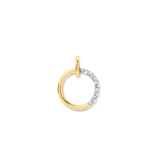 Pendentif motif - Or Jaune et Blanc, Diamants (064169A)