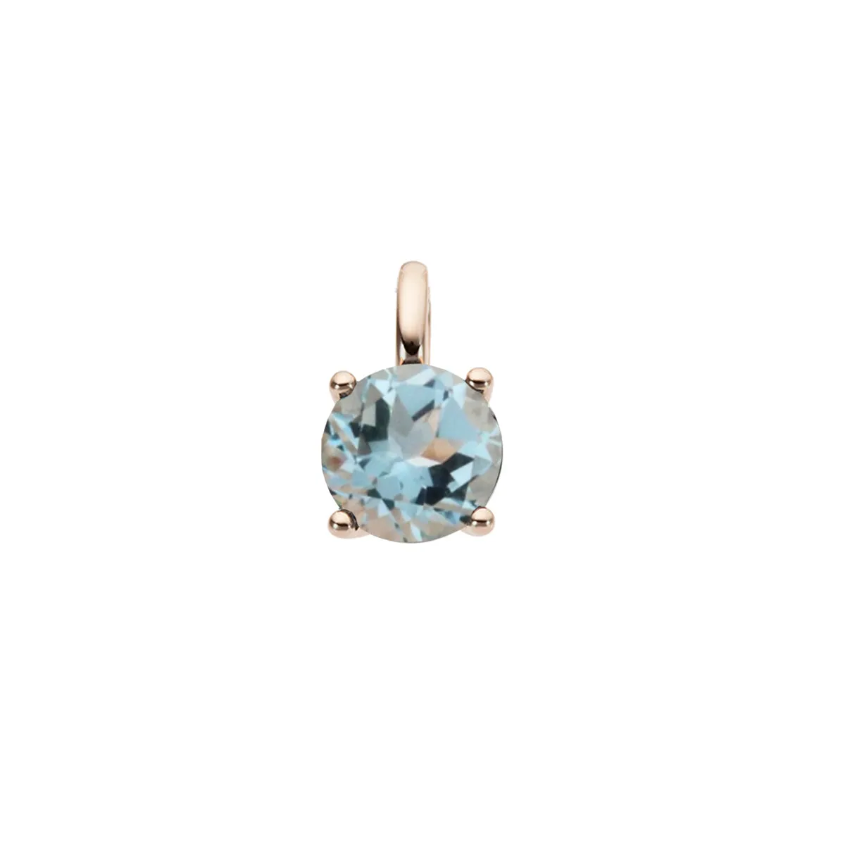 Pendentif motif - Or Rose, Topaze Bleue (064994/T)