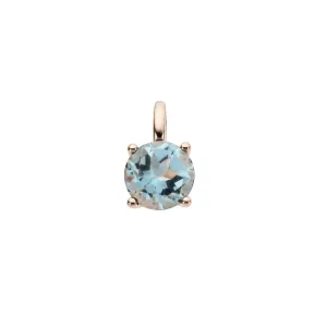 Pendentif motif - Or Rose, Topaze Bleue (064994/T)