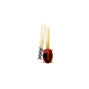 Pendentif - Or Jaune et Blanc, Diamant et Rubis (065545/RA)