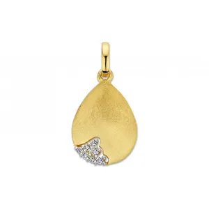 Pendentif poire ou goutte - Or Jaune et Blanc, Diamants (GH3751BB)