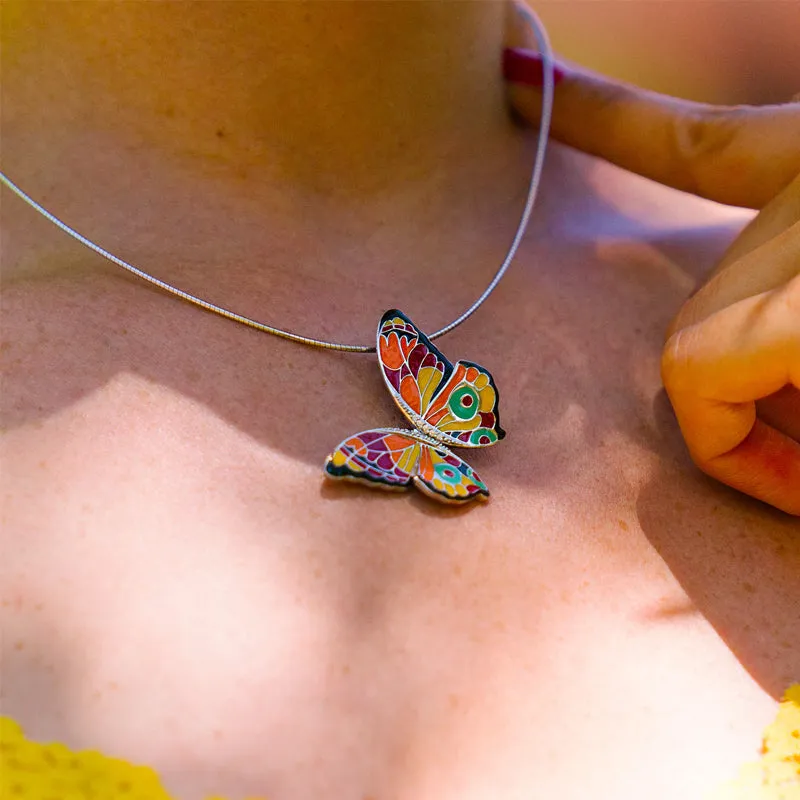 Pendentif UNASTORIA - Papillon, Argent et Zircons (BQ121184)