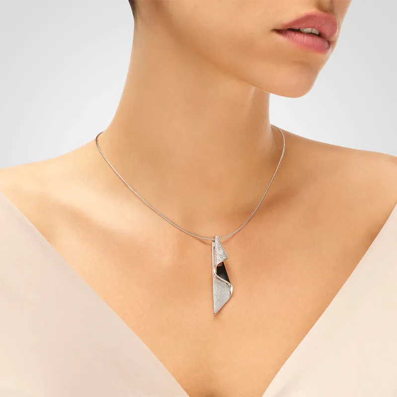 Pendentif UNASTORIA - Vague, Argent et Zircons (BQ160128)
