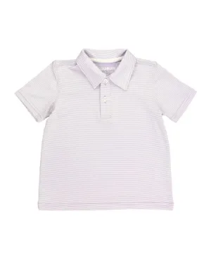 Performance Polo Shirt - Lavender Stripe