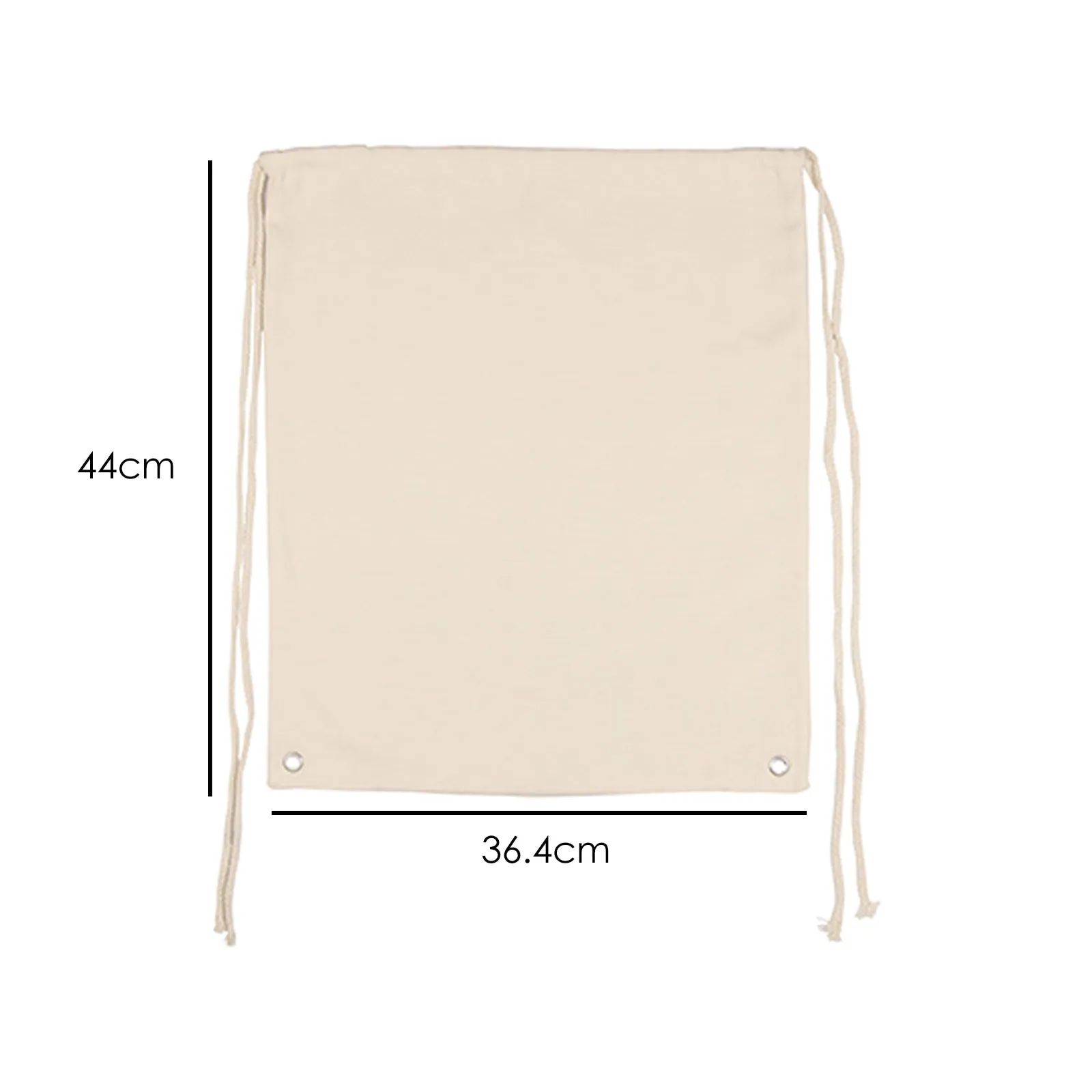 Personalised Canvas Drawstring Backpack with Brown Alpaca Acorn Wreath and Cute Text