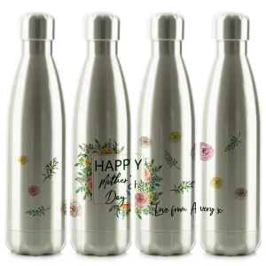 Personalised Cola Bottle with Stylish Text and Floral Mother’s Day Message