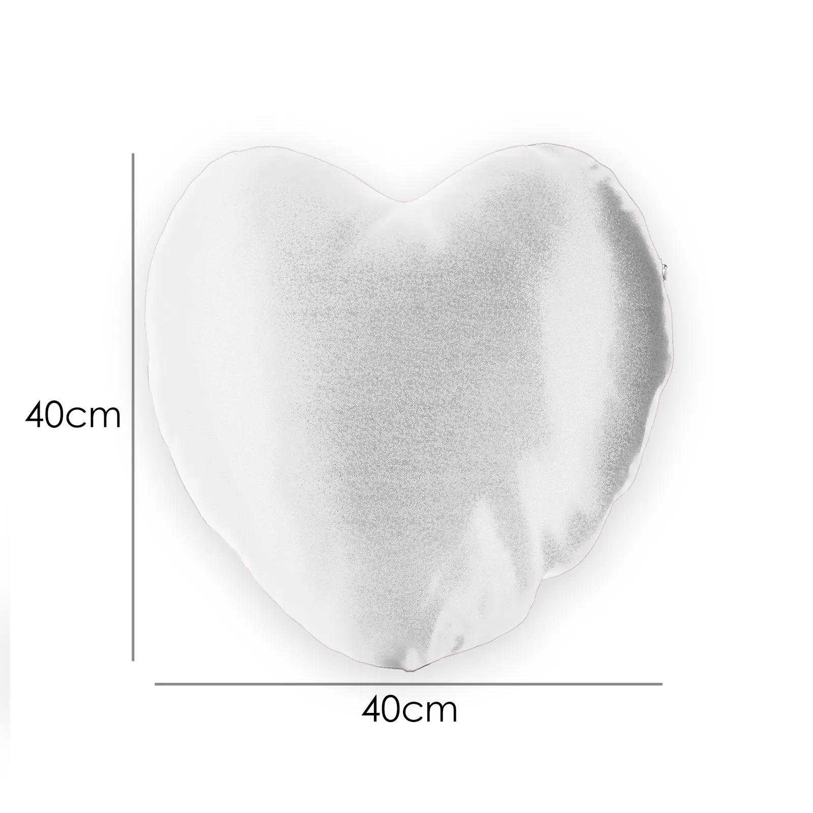 Personalised Glitter Heart Cushion with Stylish Text and Mermaid Love Message