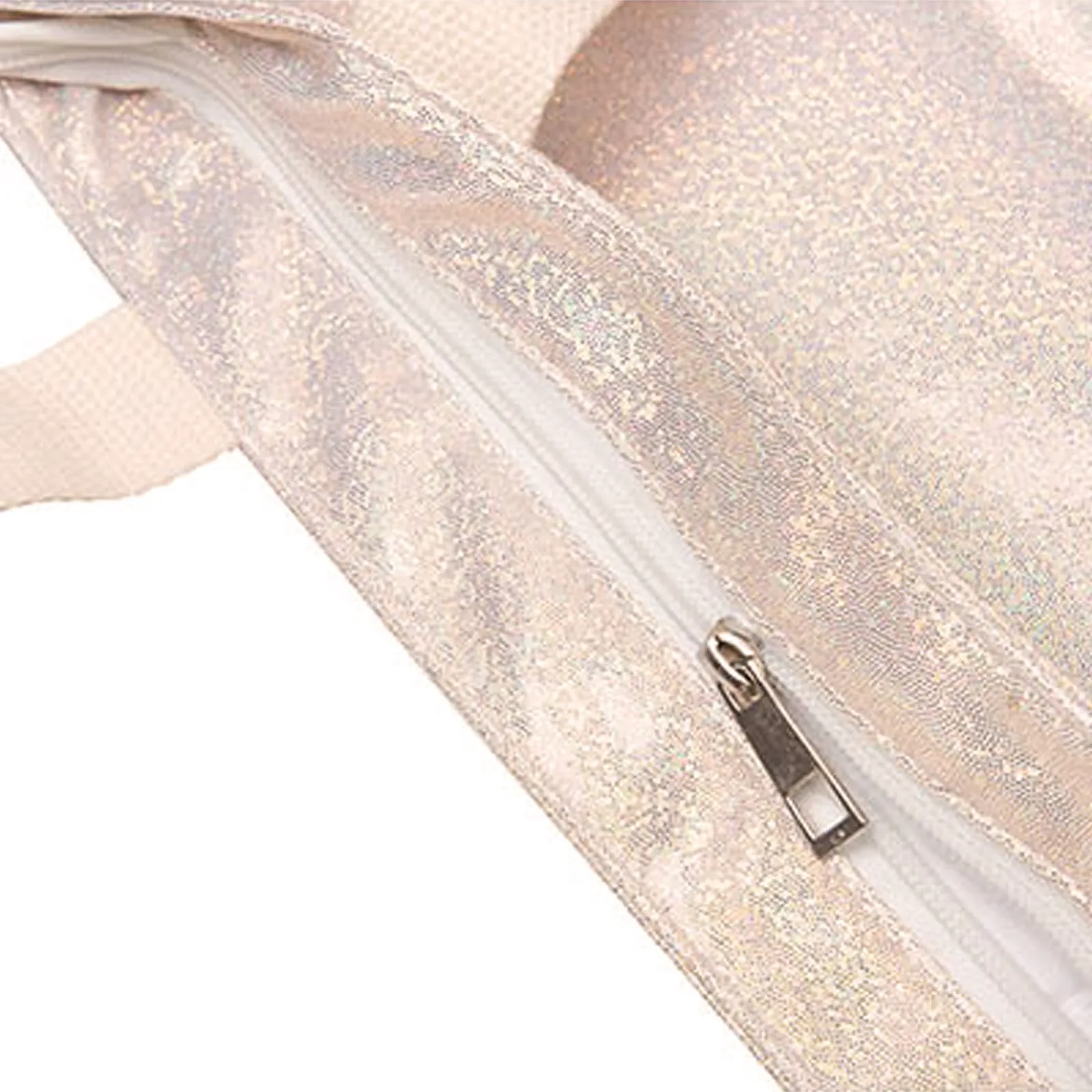 Personalised Glitter Tote Bag with Stylish Text and Crystal Hearts Print