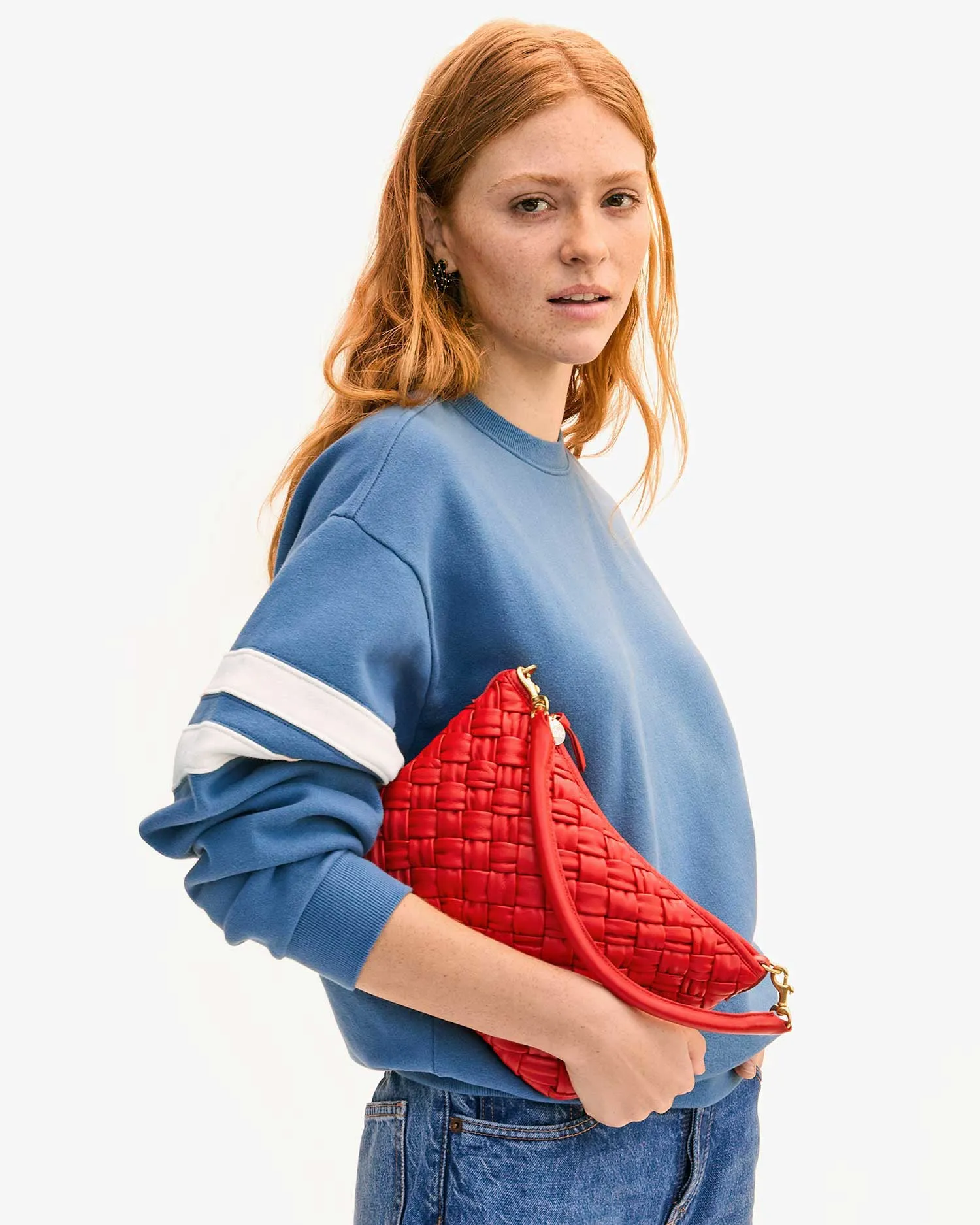 PETIT MOYEN IN ROSSA PUFFY WOVEN NAPPA