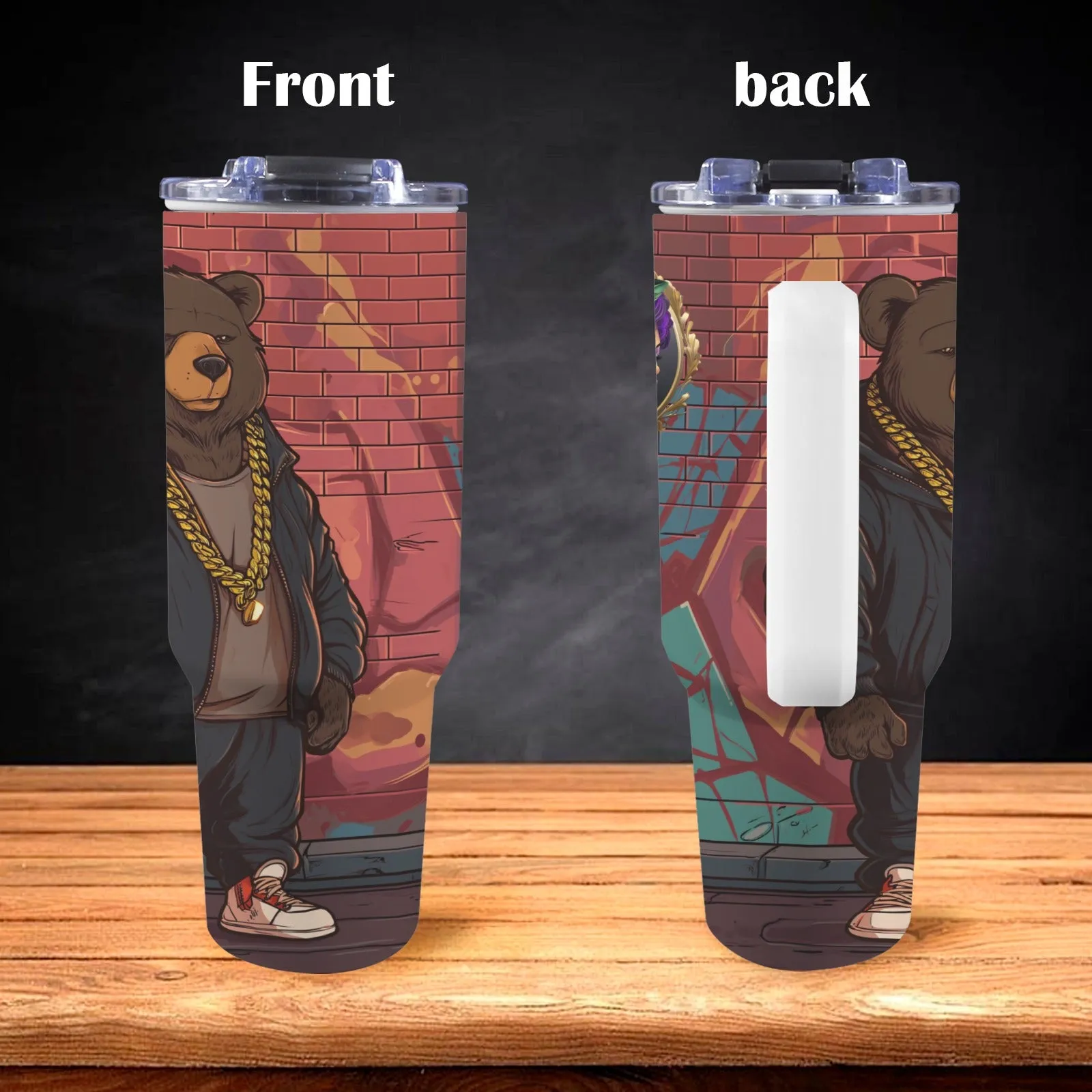 Phat Bear 40oz Tumbler with Handle