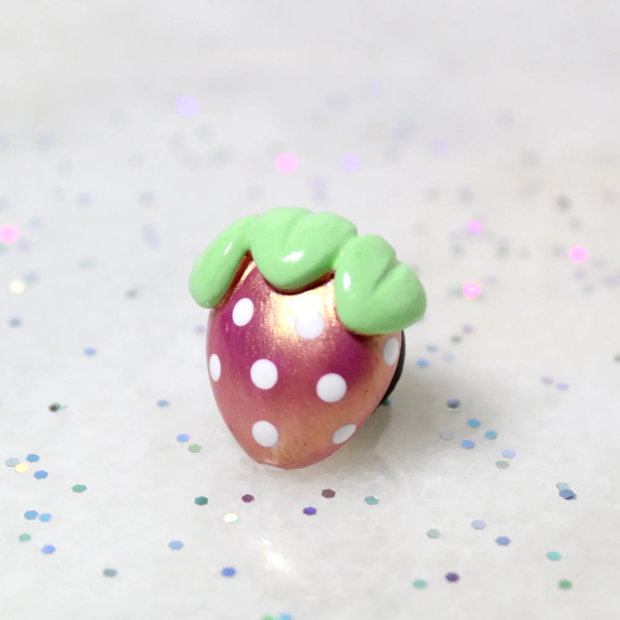 Pink Gold Strawberry Pin