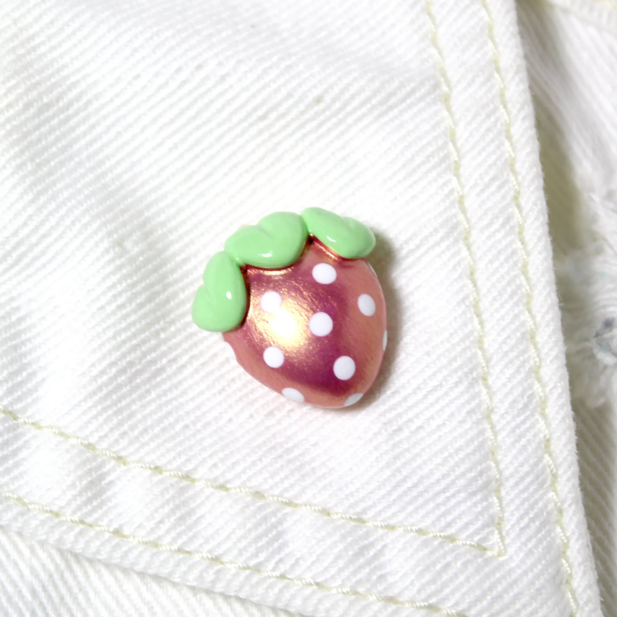 Pink Gold Strawberry Pin
